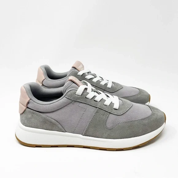 TOMS Women's TRVL Lite Retro Sneaker Suede Slip-On Elastic Lace Drizzle Grey 7.5 - Picture 2 of 12